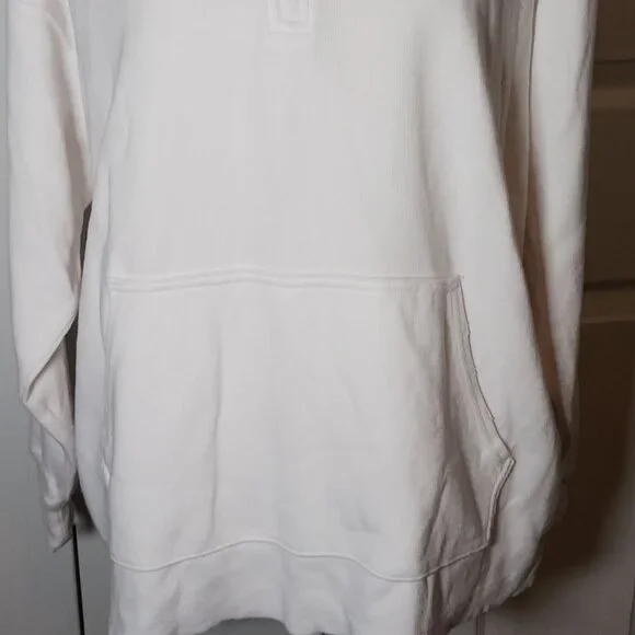 Aerie White Half-Zip Sweatshirt - Picture 3 of 13